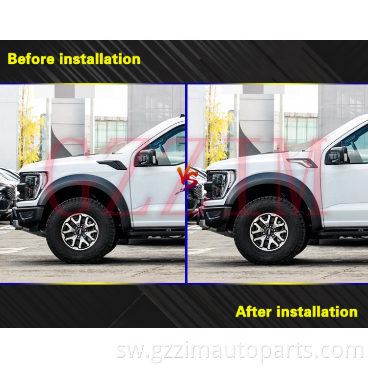 Mchana wa gari Kuendesha taa taa fender taa drl kwa f150 2022-2023